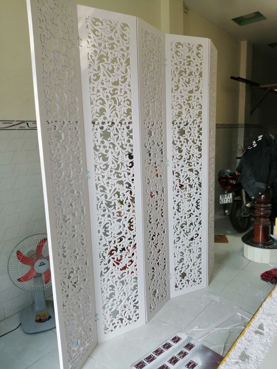 bình phong gấp xếp