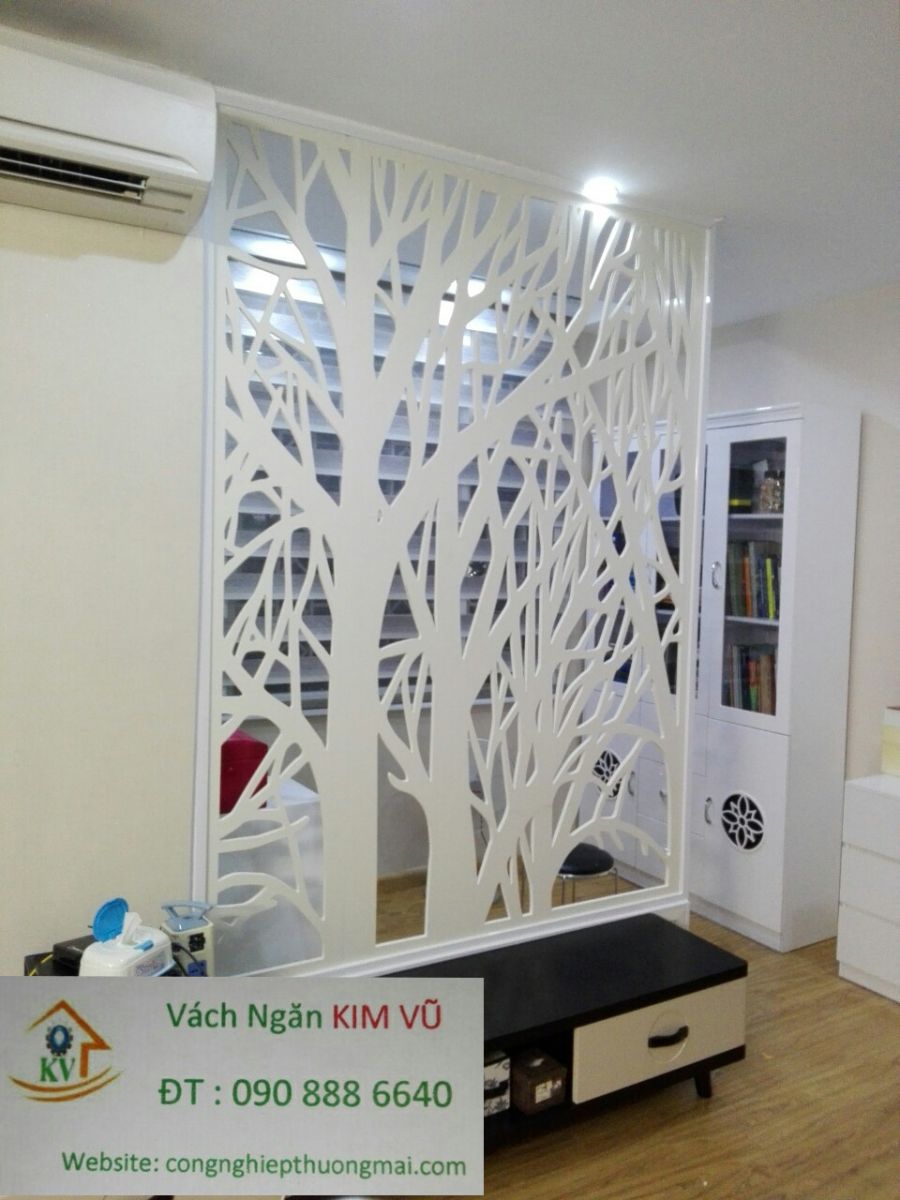 vách ngăn phòng khách