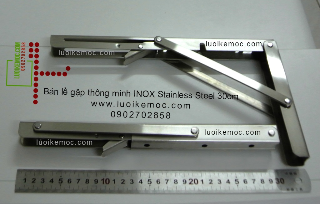 Bản lề gập thông minh INOX Stainless Steel 30cm