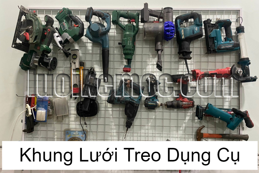 khung lưới treo dụng cụ