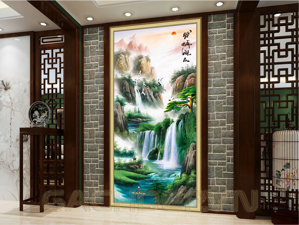 Gạch tranh 3D chủ đề Tranh sơn dầu LB401