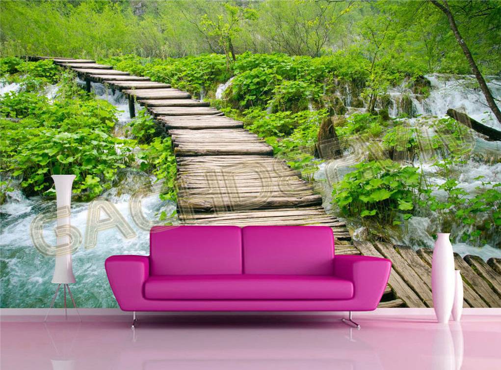 chọn gạch tranh 3d cho phòng khách