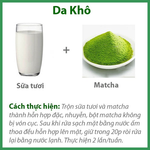 Công thức làm đẹp từ bột trà xanh Matcha Ôlong