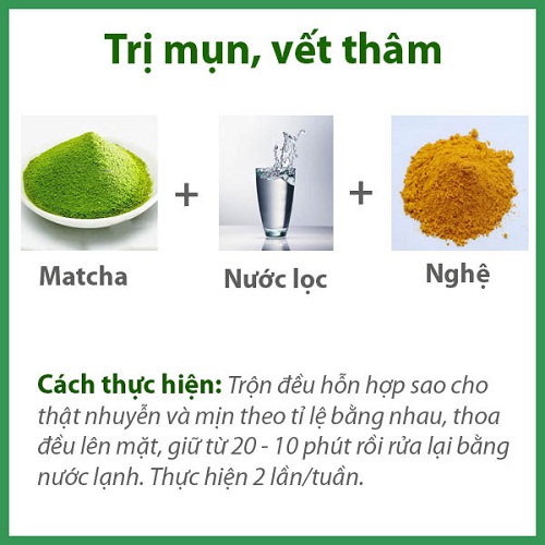 Công thức làm đẹp từ bột trà xanh Matcha Ôlong