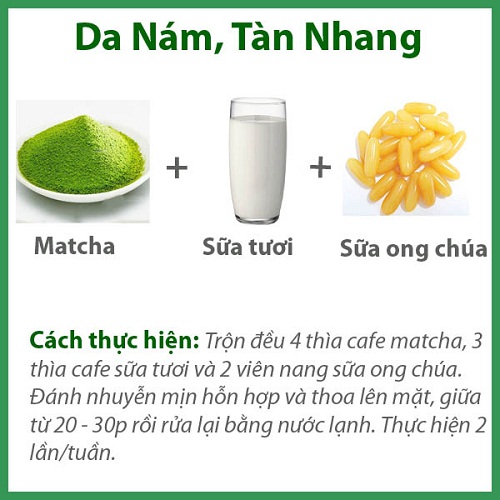 Công thức làm đẹp từ bột trà xanh Matcha Ôlong