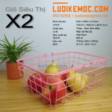 GIỎ SIÊU THỊ X2 HỒNG