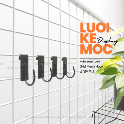 Móc Decor Treo Lưới (Trắng) - Móc Tròn, an toàn cho người dùng!