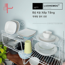 Kệ Xếp Tầng LUOIKEMOC - Size Lớn (Màu Trắng / Đen)