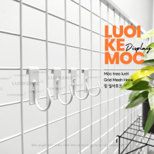 Móc Decor Treo Lưới (Trắng) - Móc Tròn, an toàn cho người dùng!