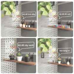 Kệ Gỗ Treo Slatwall_06 LUOIKEMOC - Trưng bày & Trang trí
