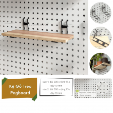 Kệ Gỗ Treo Pegboard_05 LUOIKEMOC - Kích thước: 95*300 mm