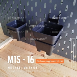 Rổ Treo Pegboard Lỗ Dài M15 - Rổ treo cây xanh, đựng đồ đa năng