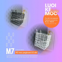 Rổ Treo Pegboard Lỗ Dài M7 - Rổ Sắt Treo Đa Năng