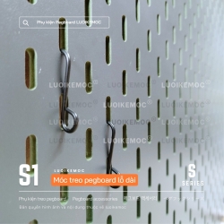 Block 10 Móc Chữ S Treo Pegboard Lỗ Dài - Móc S1 LUOIKEMOC