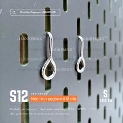Block 10 Móc S Inox Treo Pegboard Lỗ Dài - Móc S12 LUOIKEMOC