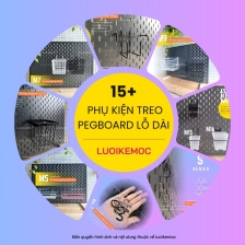 MÓC & RỔ TREO PEGBOARD LỖ DÀI
