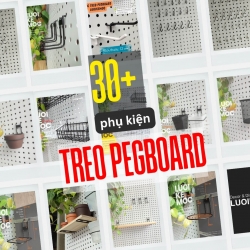 30+ Phụ Kiện Treo Pegboard (lỗ tròn) LUOIKEMOC