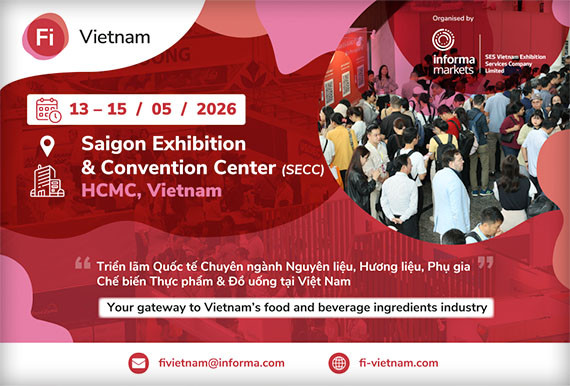 Triển lãm Quốc tế Chuyên ngành Nguyên liệu, Hương liệu, Phụ gia Chế biến Thực phẩm & Đồ uống tại Việt Nam