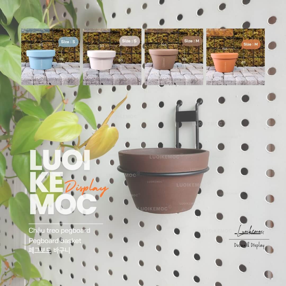 Chậu đất nung treo pegboard - Pegboard 12