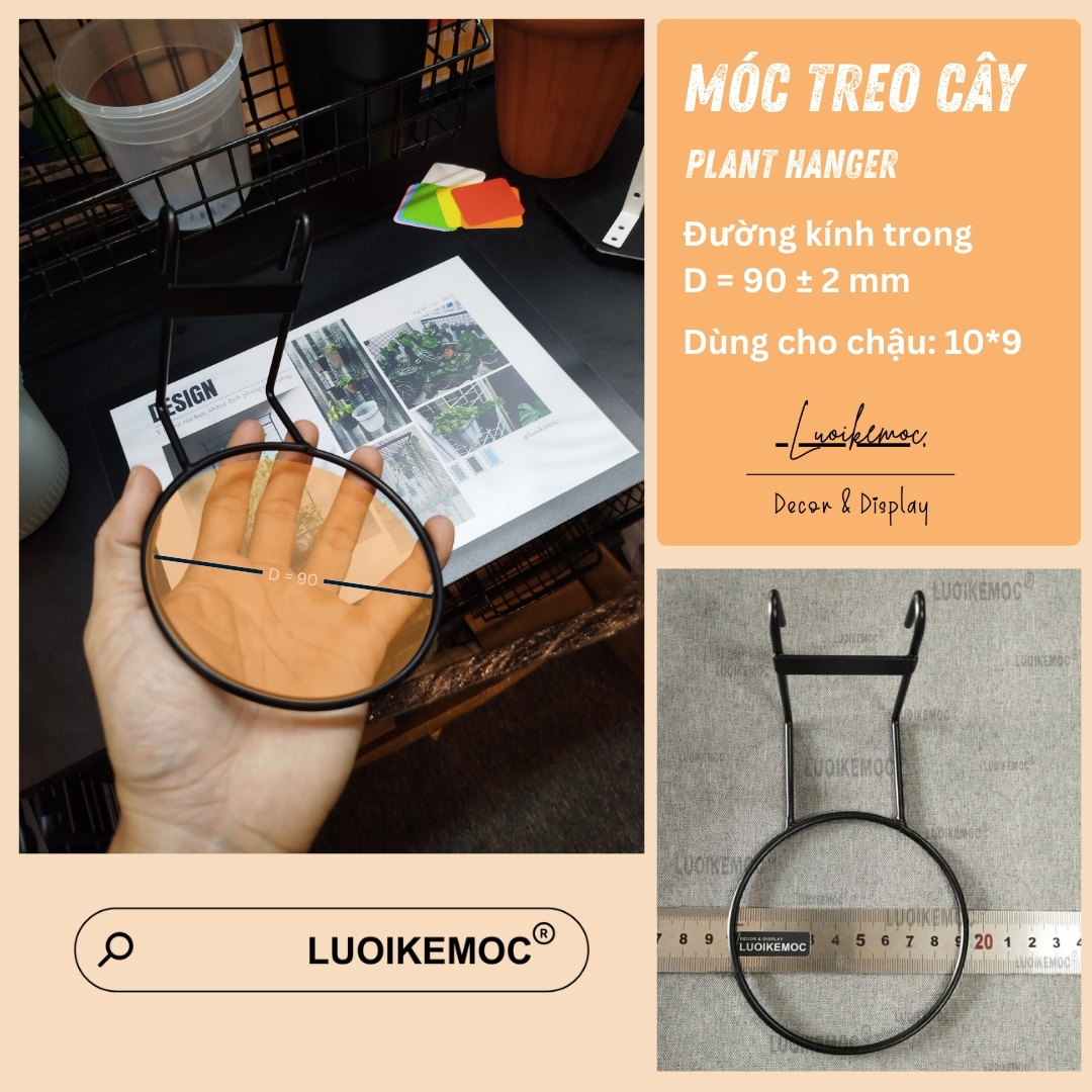 Móc treo cây 10cm x 9cm LUOIKEMOC