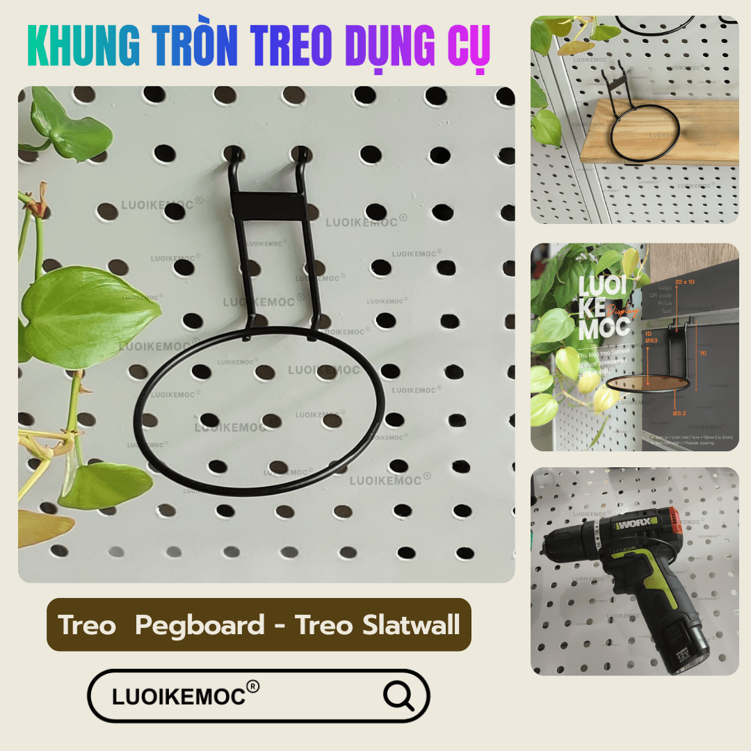 Khung treo pegboard tròn - Pegboard 09