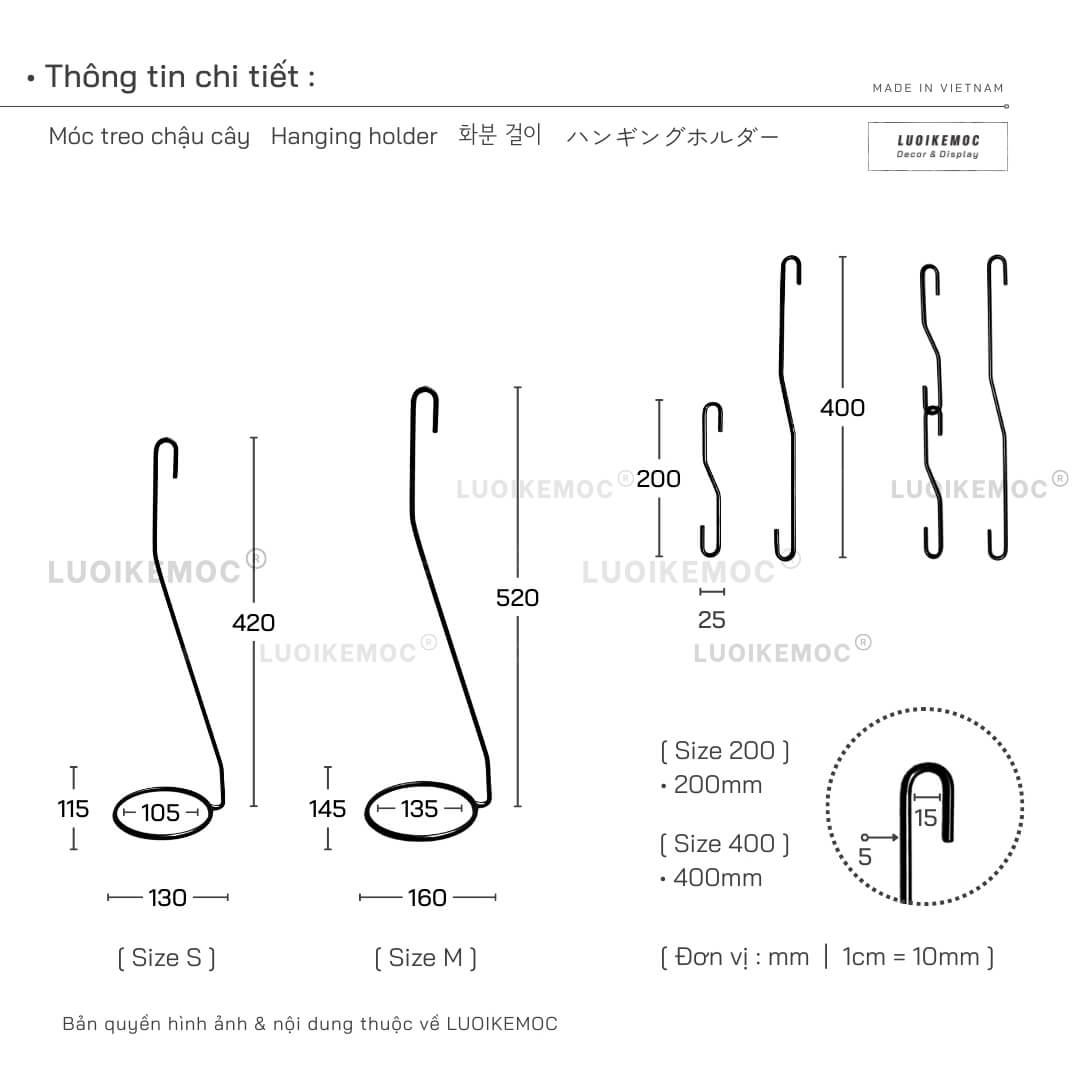 Móc Treo Chậu Cây Thả Trần