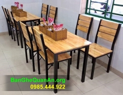 Bàn ghế khung sắt QA06