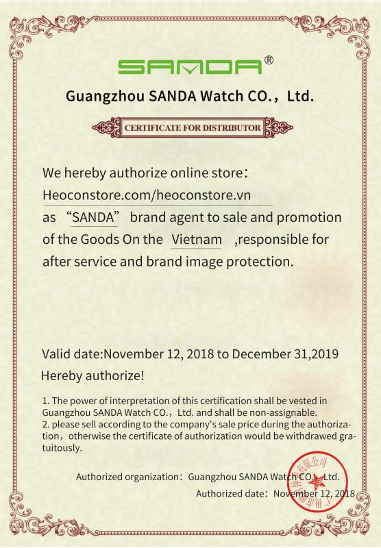 SANDA Certificate for Distributor