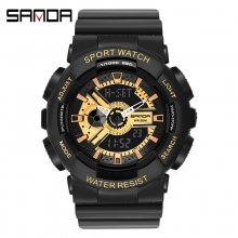 Đồng hồ Thể Thao Nữ SANDA Chống Nước - #292 (Đen Gold)