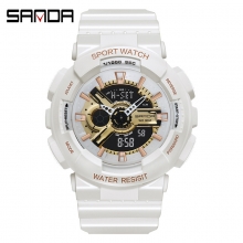 Đồng hồ Thể Thao Nữ SANDA Chống Nước - #292 (Trắng Gold)