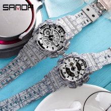 Cặp đồng hồ SANDA Thể Thao Chính Hãng Chống Nước - 11 (Slash)